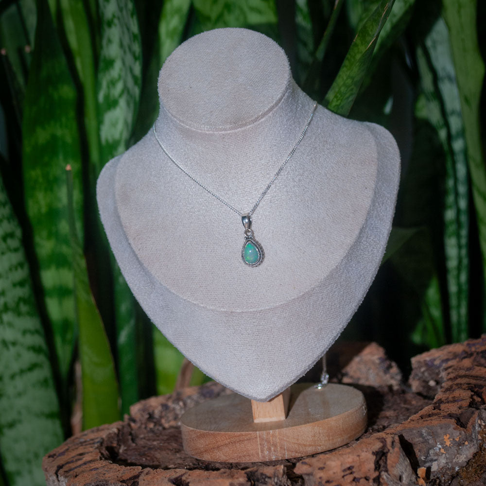 Ethiopisch Opaal Ketting - 925 Sterling Zilver - Echte edelsteen - Nikkelvrij