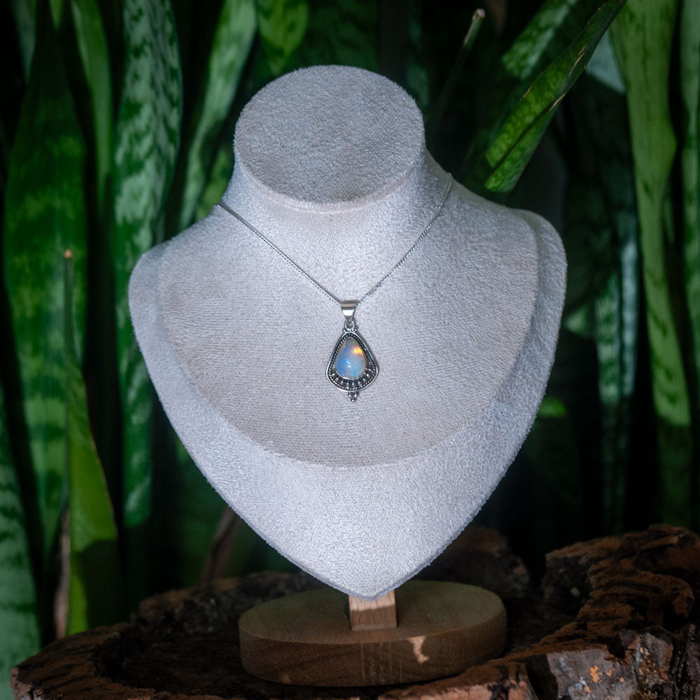 Ethiopisch Opaal Ketting - 925 Sterling Zilver - Echte edelsteen - Nikkelvrij