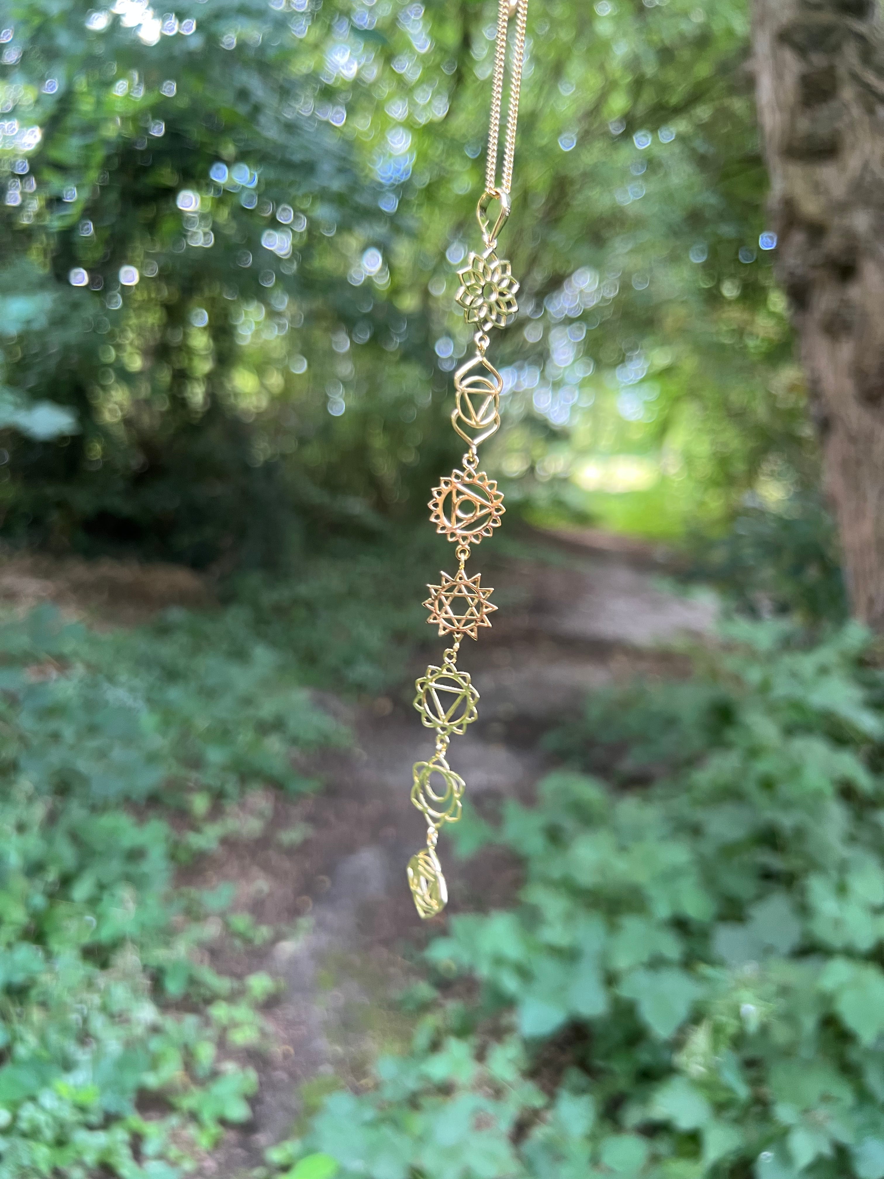 Zenvya - Chakra Ketting - 925 Sterling Zilver - Gold Plated