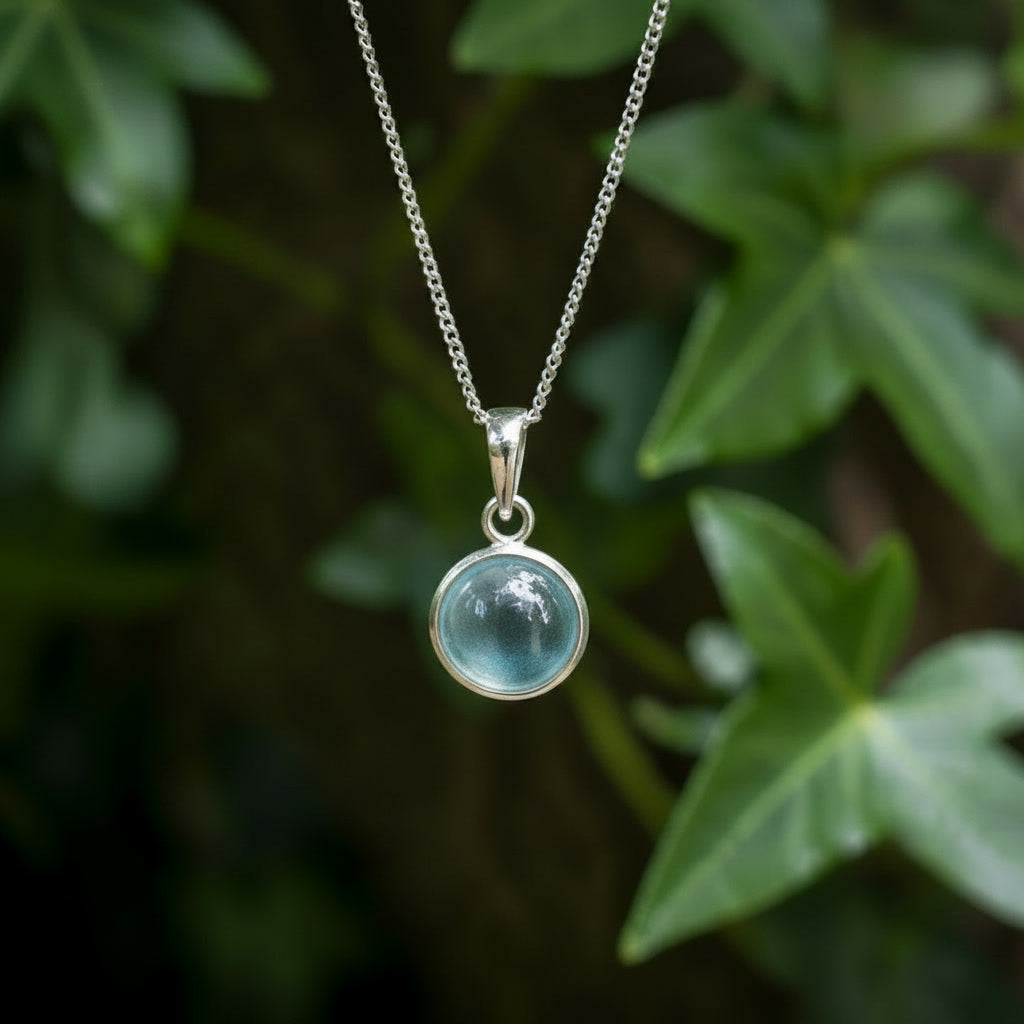 Zenvya - Aquamarijn Ketting - 925 zilver