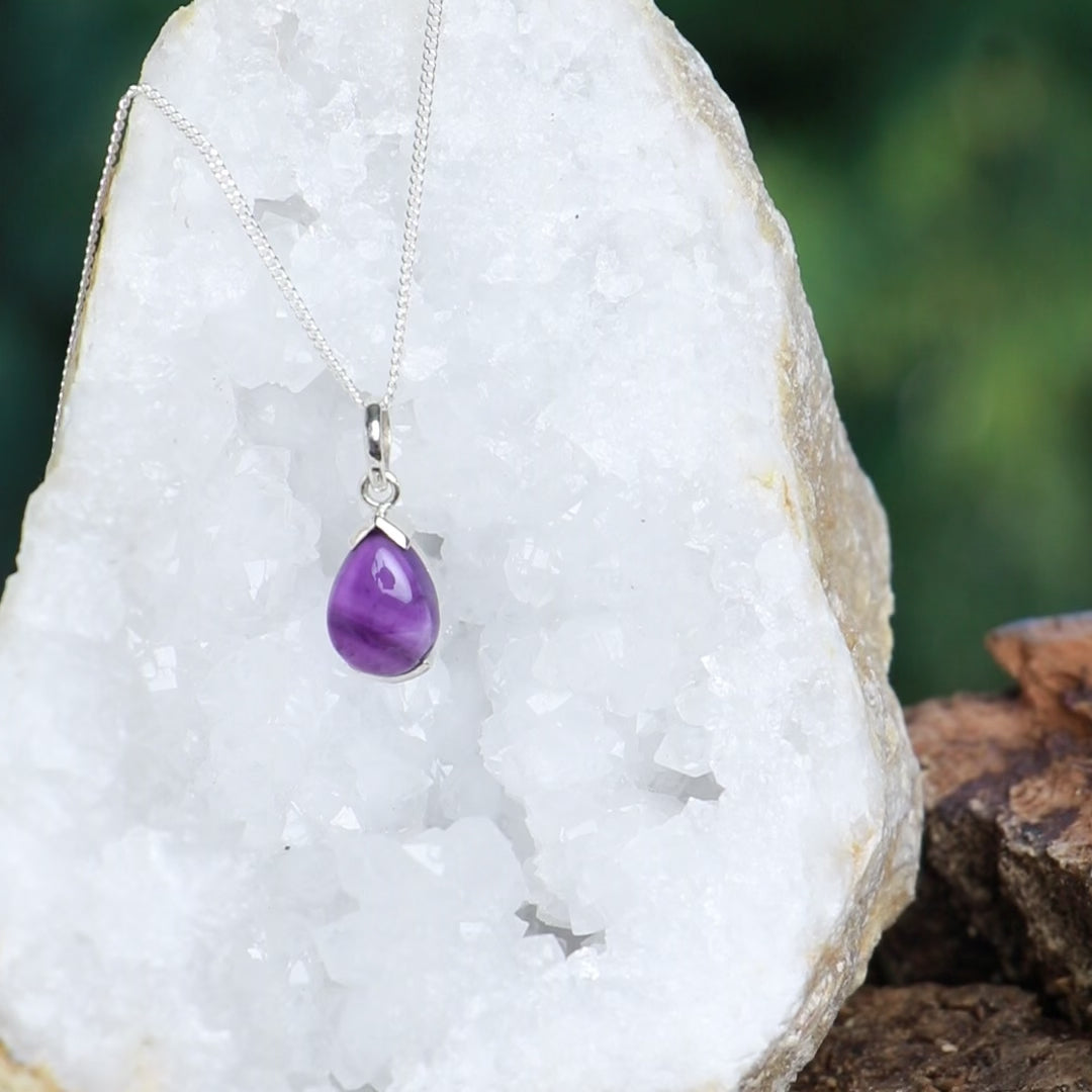 Zenvya Zilveren Edelsteen Sieraden Amethist Ketting