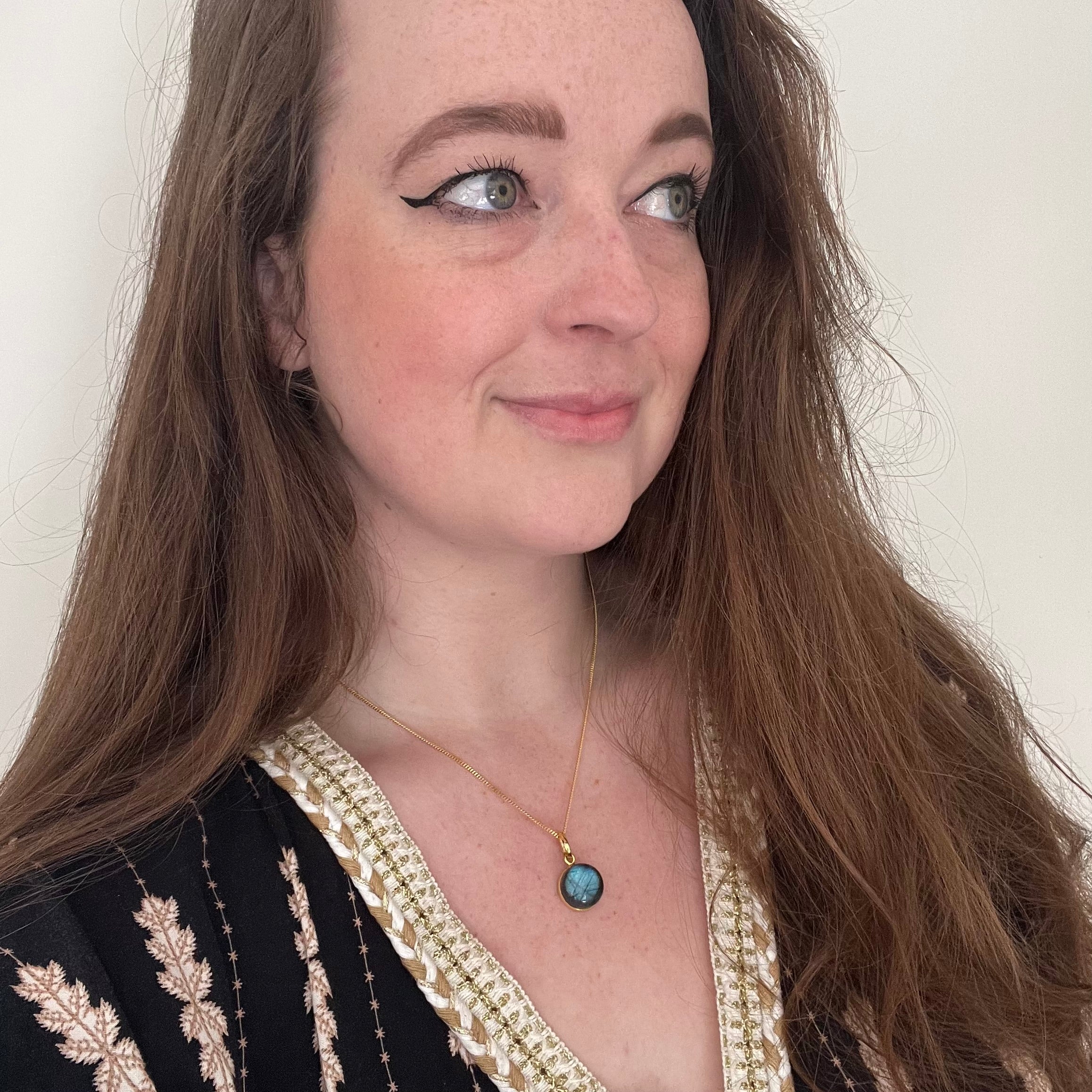 Labradoriet Ketting - Gold Plated - Echte edelsteen - Nikkelvrij