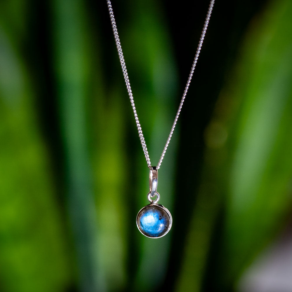 Labradoriet Ketting - 925 Sterling Zilver - Echte edelsteen - Nikkelvrij