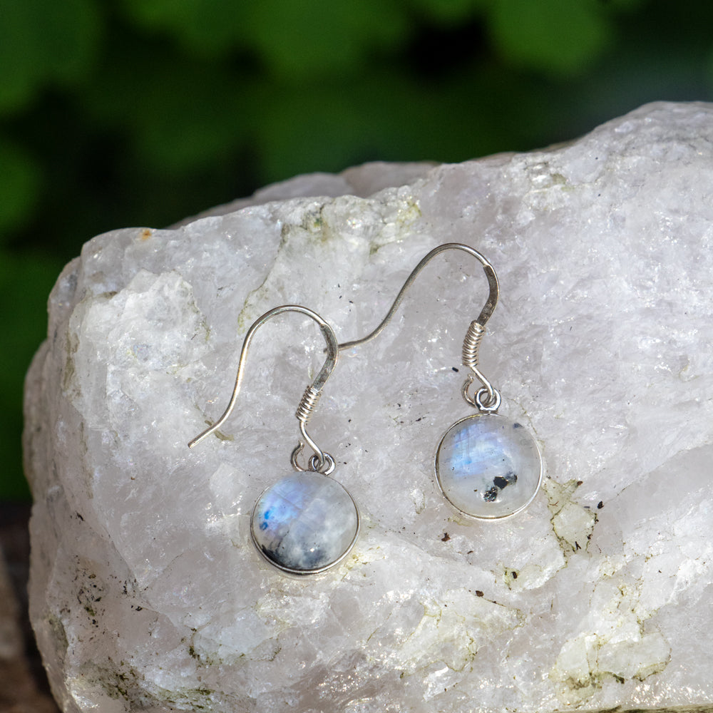 Rainbow Moonstone Jewelry Set - 925 Sterling Silver - Genuine Gemstone - Nickel Free