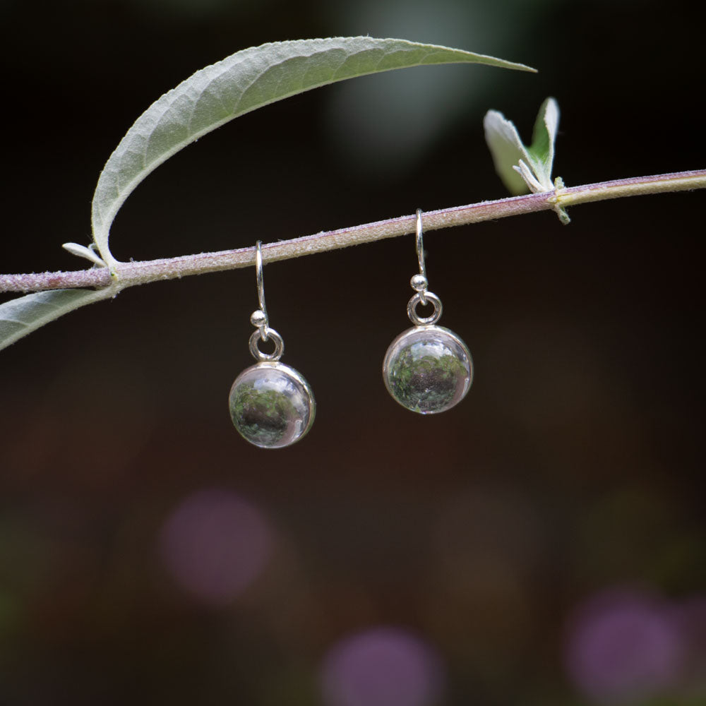 Rock Crystal Earrings - 925 Sterling Silver - Genuine Gemstone - Nickel Free