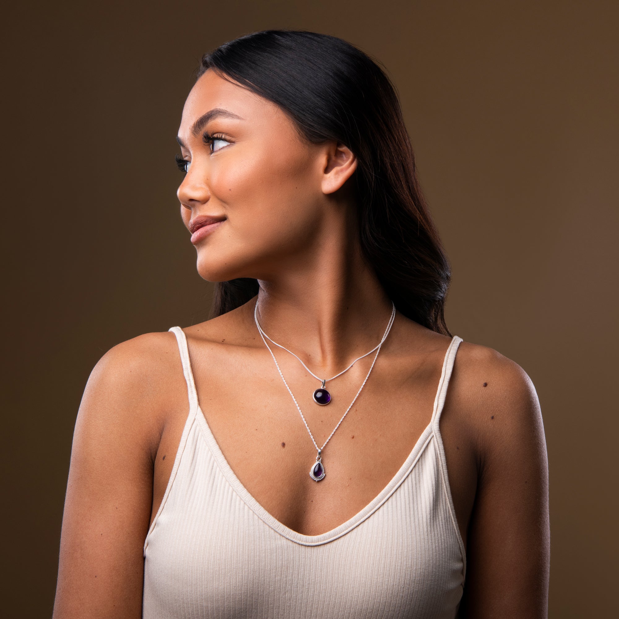 Zenvya - Amethist Ketting - 925 Sterling Zilver
