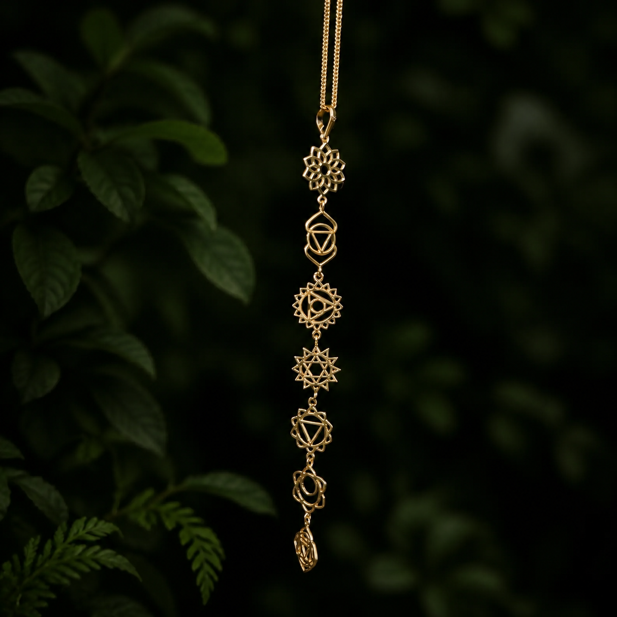 Zenvya - Chakra Ketting - 925 Sterling Zilver - Gold Plated