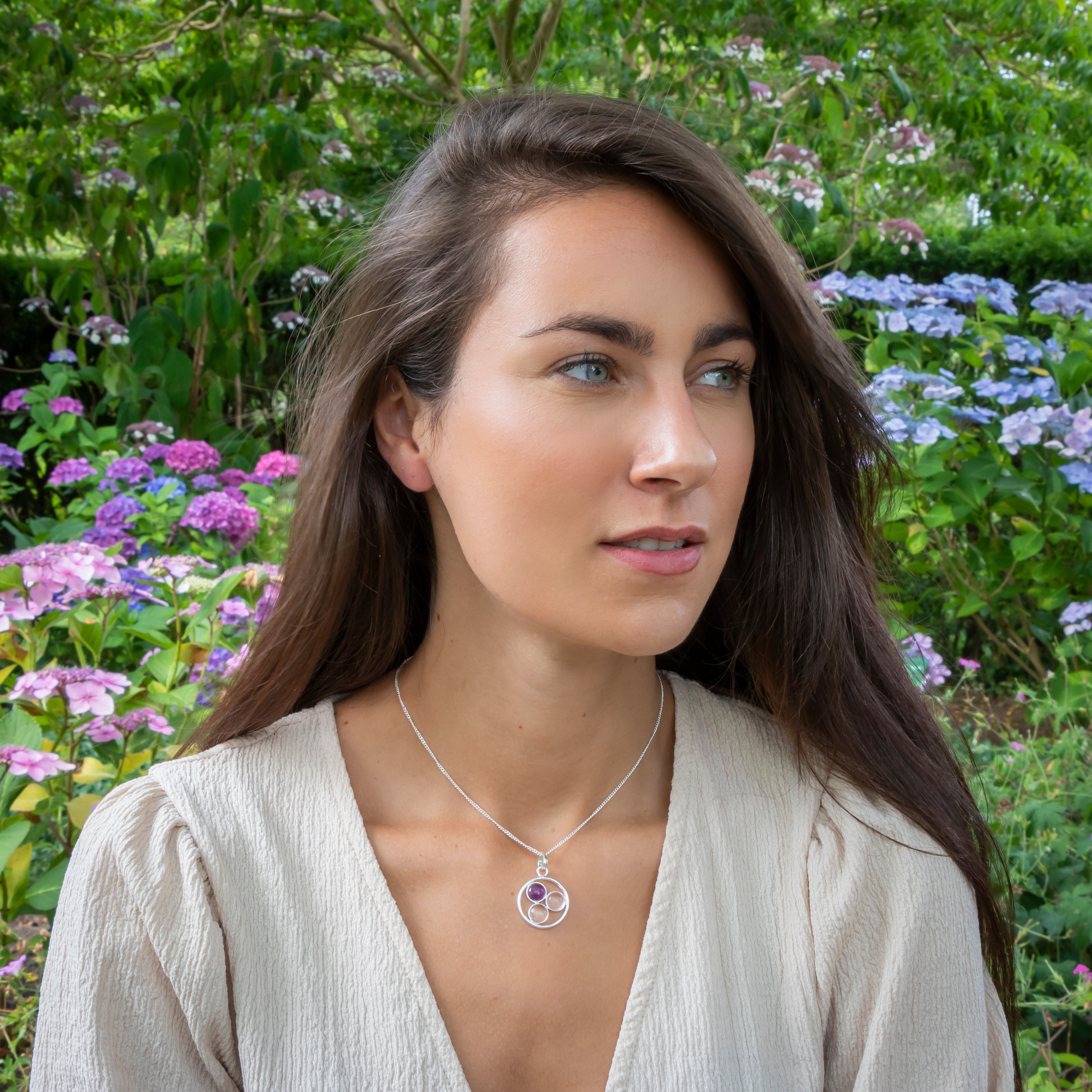 Zenvya - Gouden Driehoek Ketting - 925 zilver