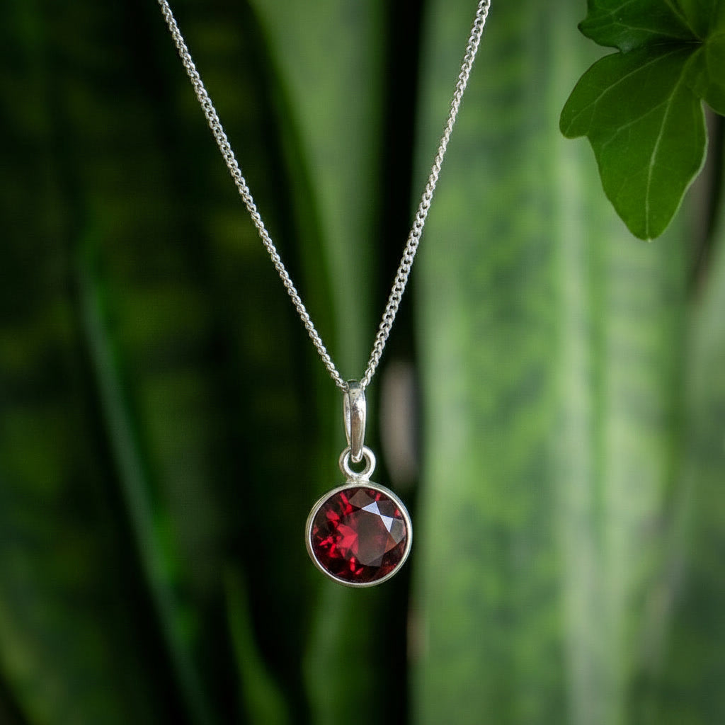 Zenvya - Granaat Ketting - 925 zilver