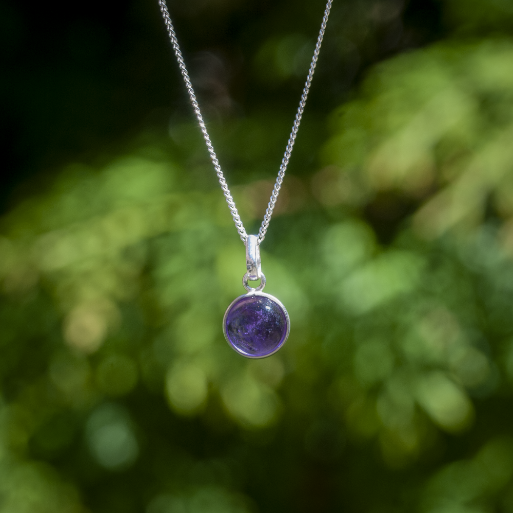 Zilveren Amethist ketting