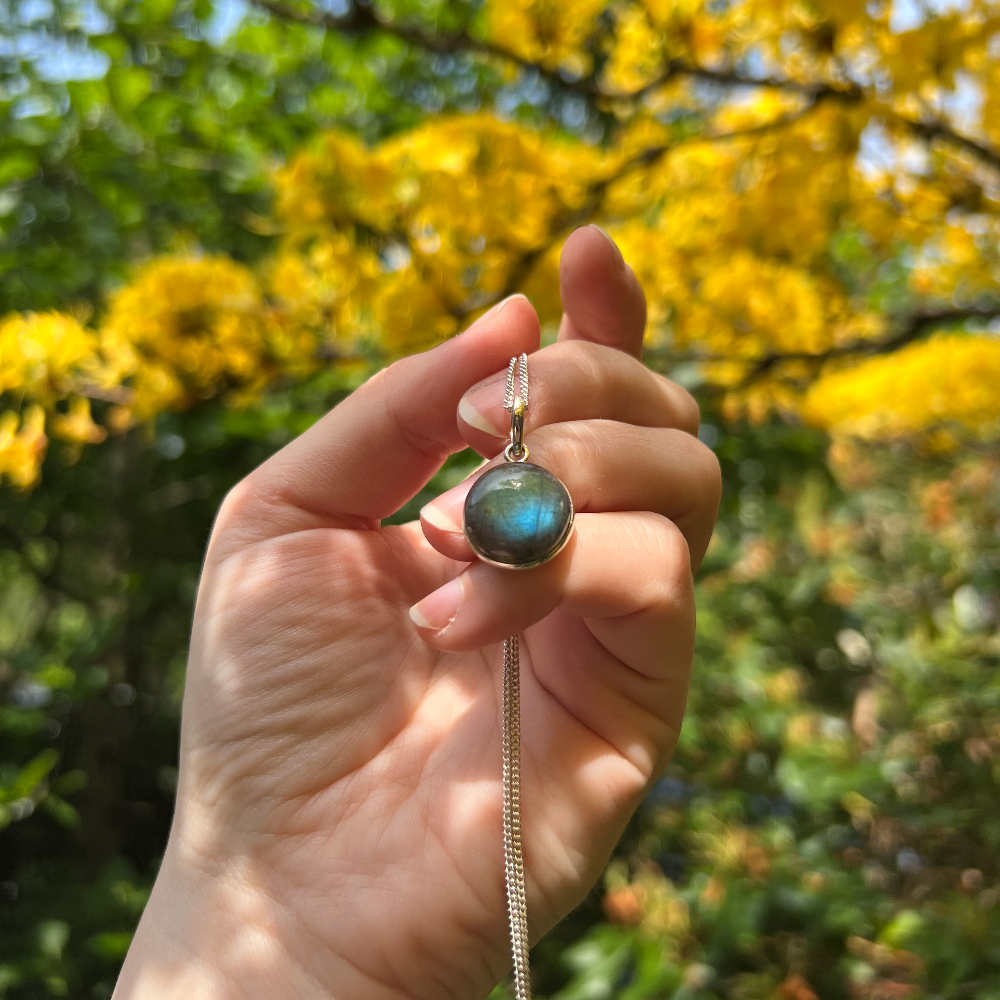 Zenvya Zilveren Edelsteen Sieraden Labradoriet Ketting