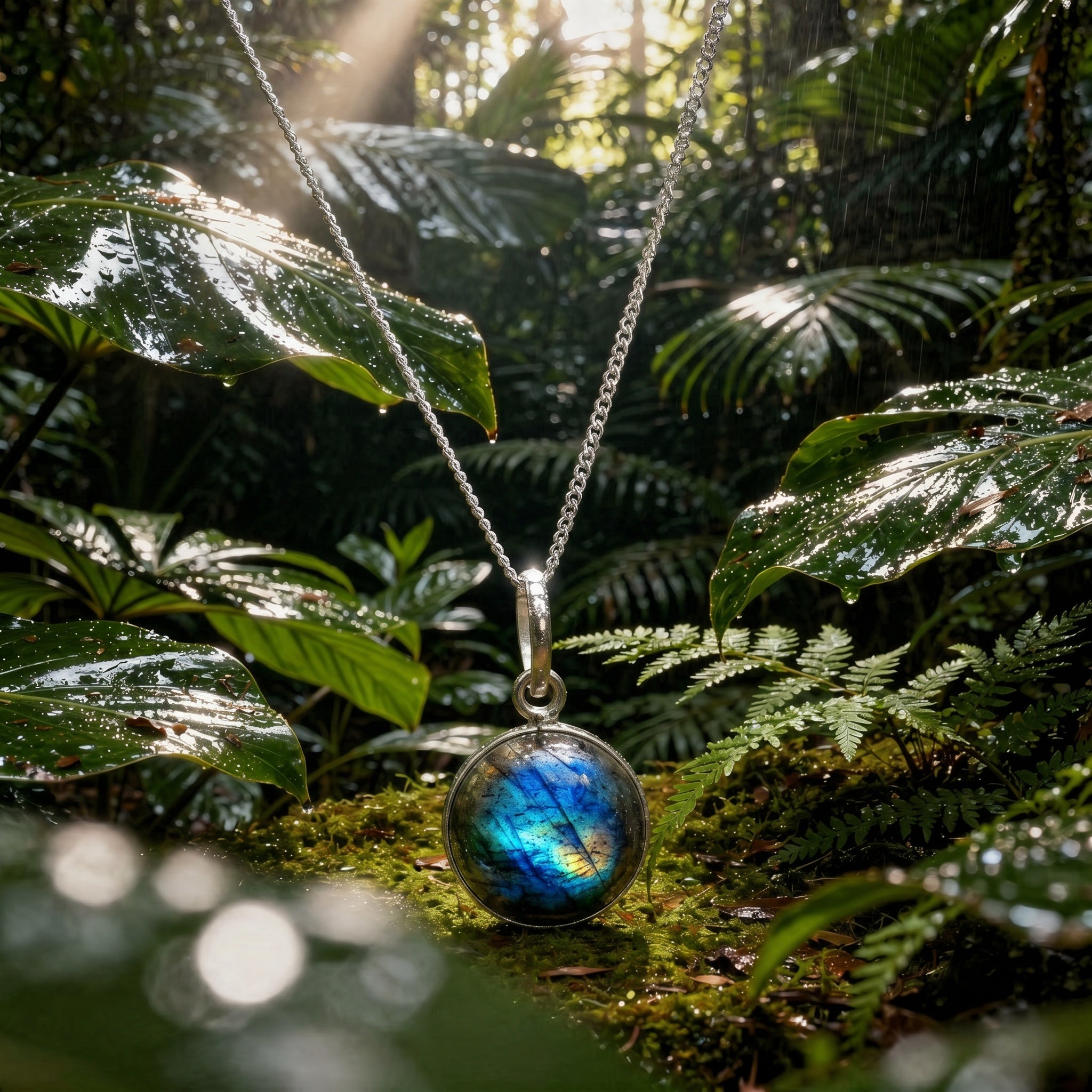 Zenvya - Labradoriet Ketting - 925 zilver