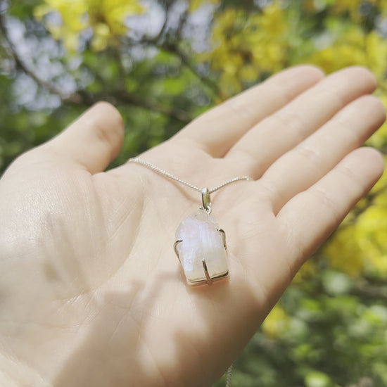 Zenvya Zilveren Edelsteen Sieraden Regenboog Maansteen Ketting